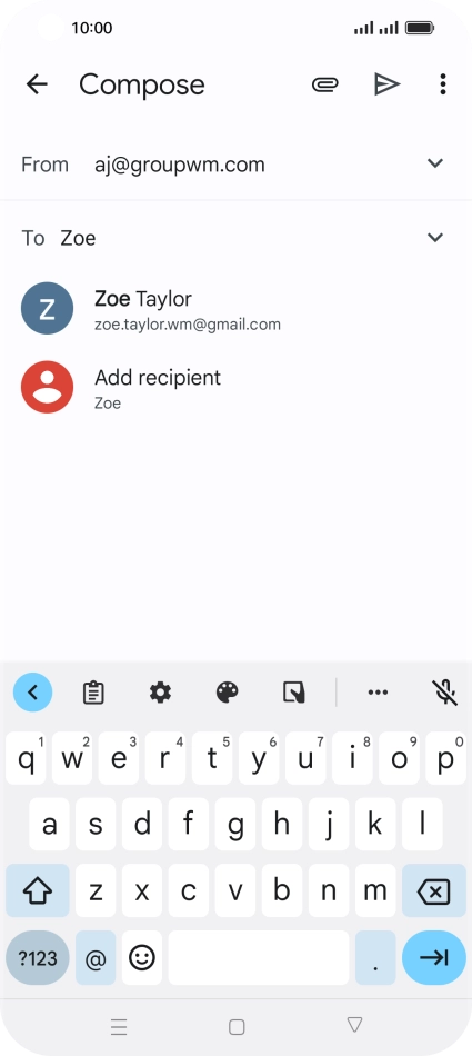 Press the required contact. Press the required contact.