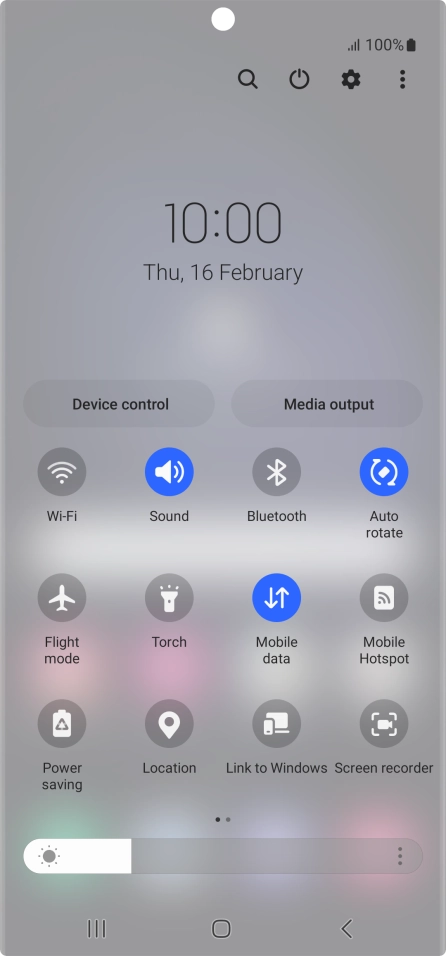 Press the settings icon. Press the settings icon.