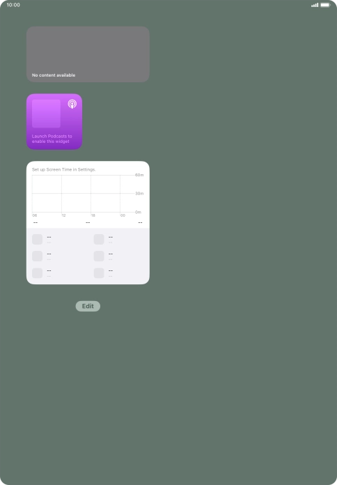 Press and hold the required Widget Stack. Press and hold the required Widget Stack.