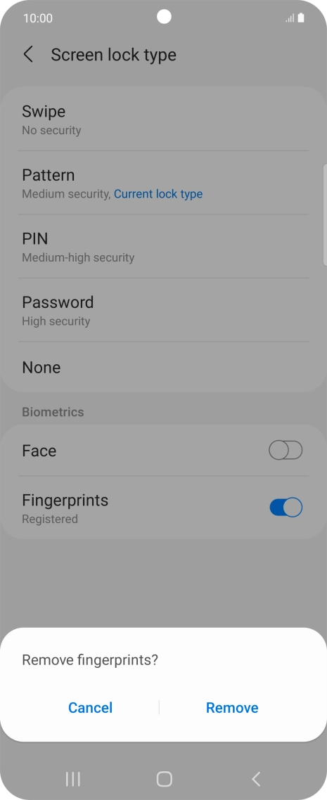 Press Remove. Press Remove.