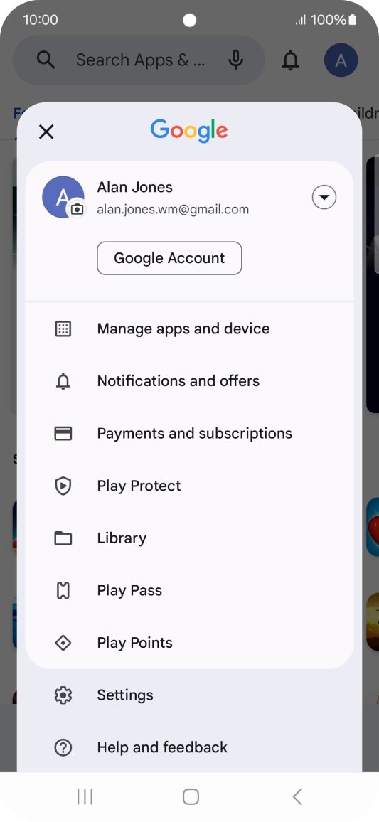Press Manage apps and device. Press Manage apps and device.