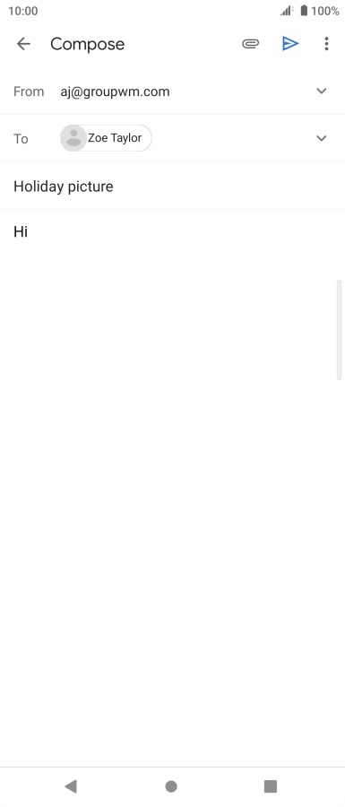 Press the attachment icon. Press the attachment icon.