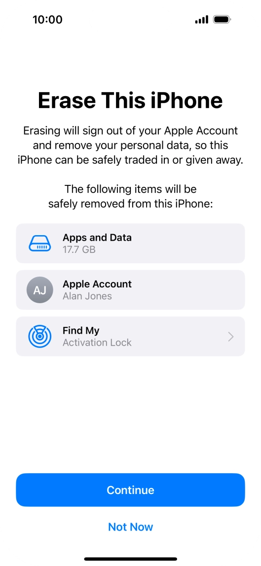 Press Continue. Press Continue.