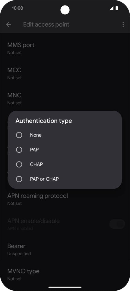 Press PAP. Press PAP.