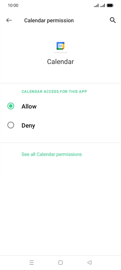 Press the required setting. Press the required setting.