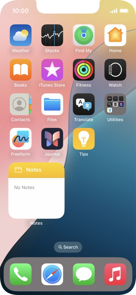 If you're using a Widget Stack: slide up or down on the stack to select the required widget. If you're using a Widget Stack: slide up or down on the stack to select the required widget.