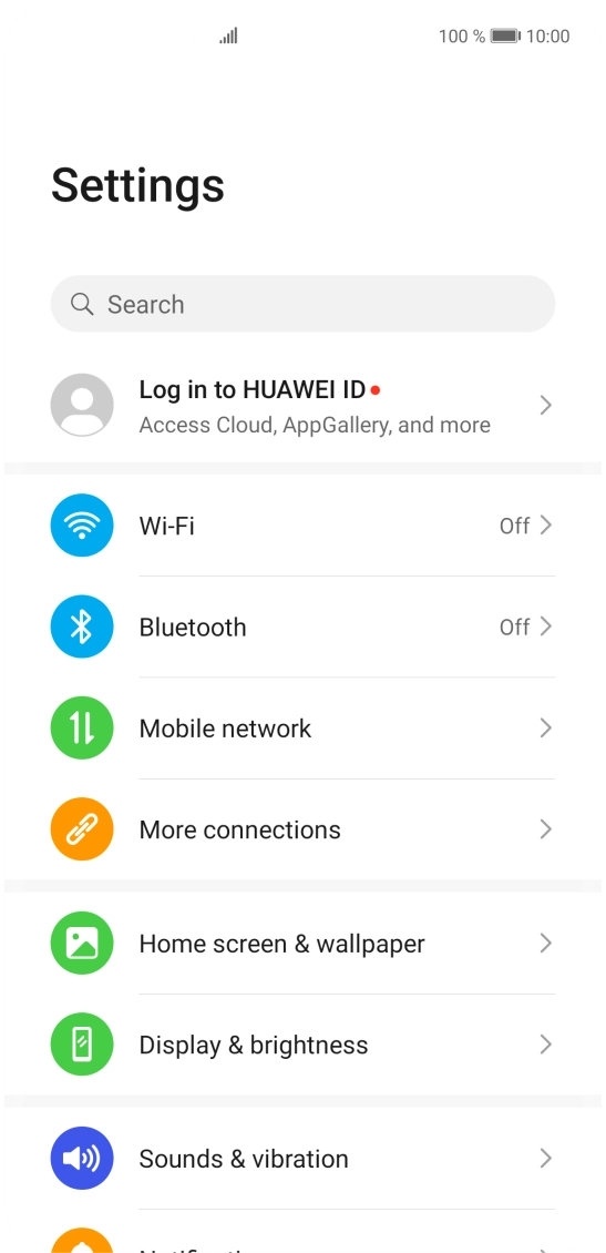 Press Mobile network. Press Mobile network.