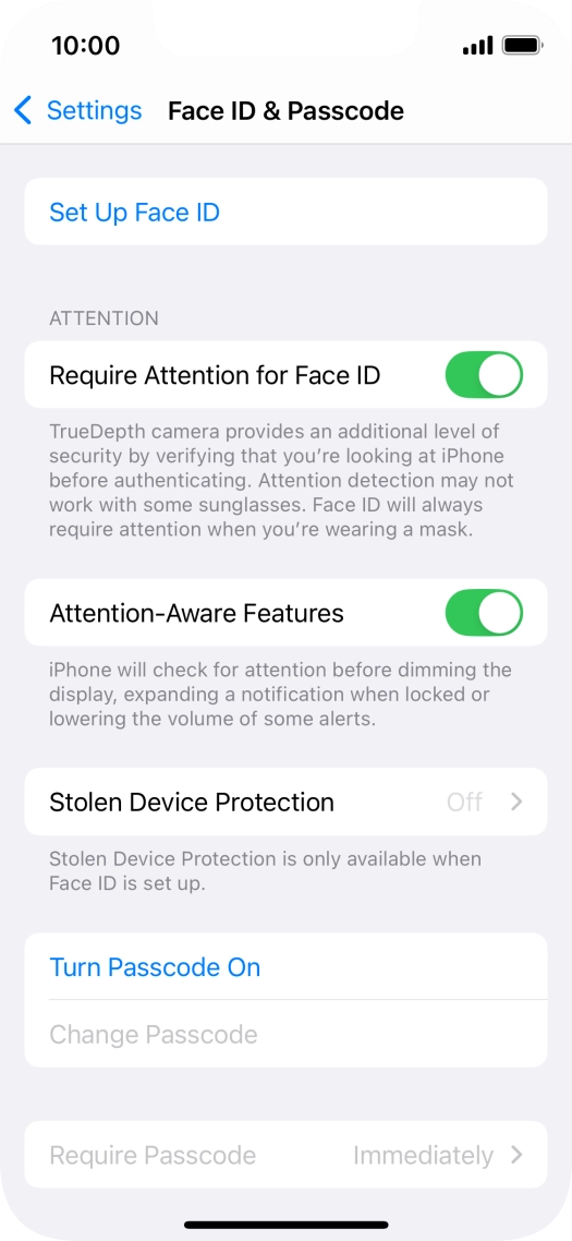 Press Set Up Face ID. Press Set Up Face ID.