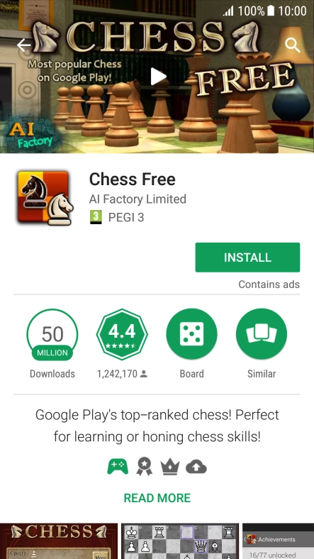 Press INSTALL and follow the instructions on the screen to install the app. Press INSTALL and follow the instructions on the screen to install the app.