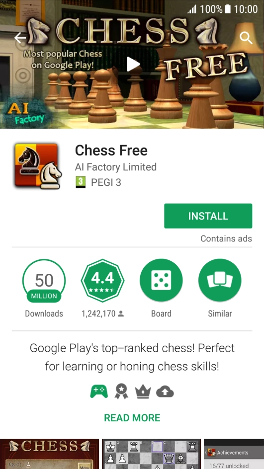 Press INSTALL and follow the instructions on the screen to install the app. Press INSTALL and follow the instructions on the screen to install the app.