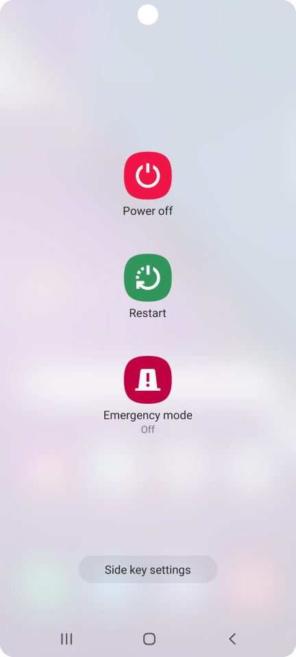 Press Power off. Press Power off.