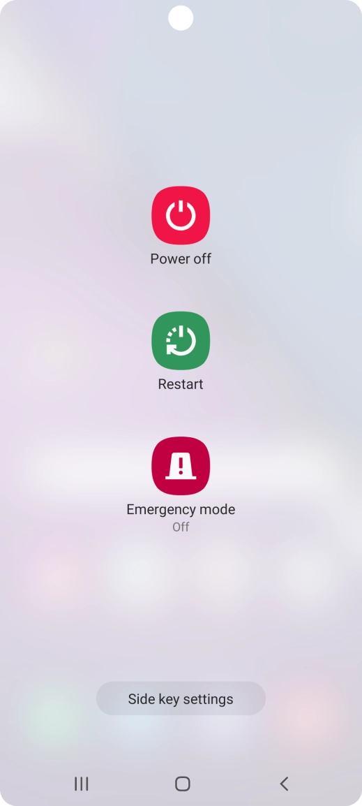 Press Power off. Press Power off.