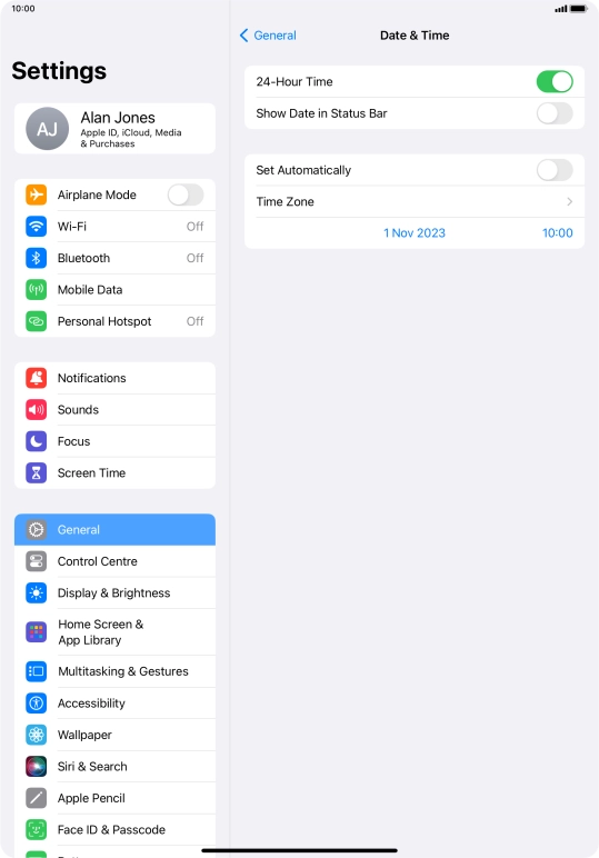 Press the indicator next to Press the indicator next to