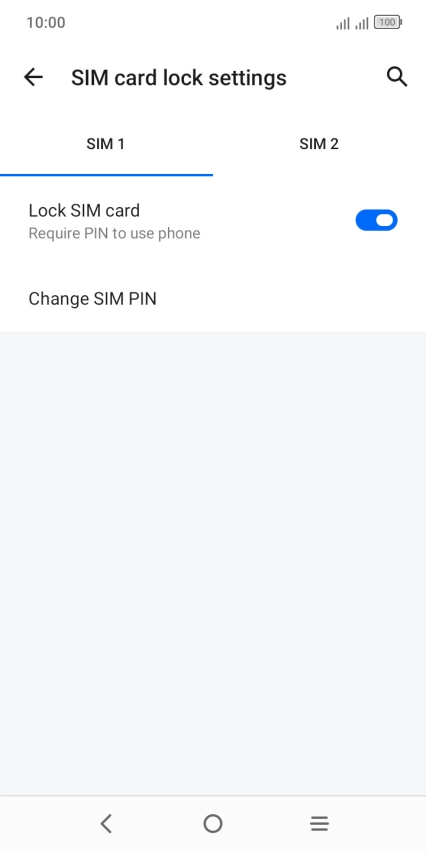 Press the required SIM. Press the required SIM.
