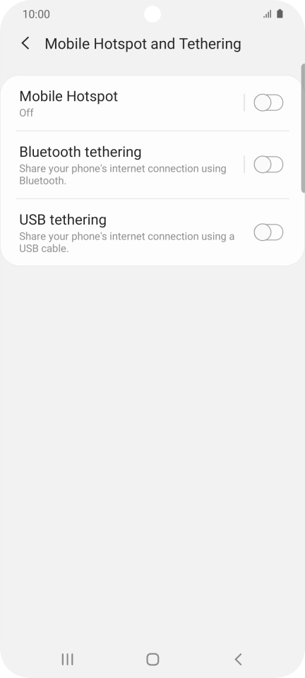 Press Mobile Hotspot. Press Mobile Hotspot.