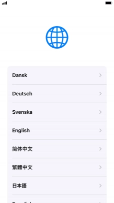 Press the required language. Press the required language.