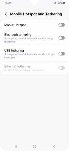 Press Mobile Hotspot. Press Mobile Hotspot.