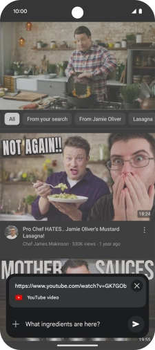 Follow the instructions on the screen to type or speak the required question for the video. Follow the instructions on the screen to type or speak the required question for the video.