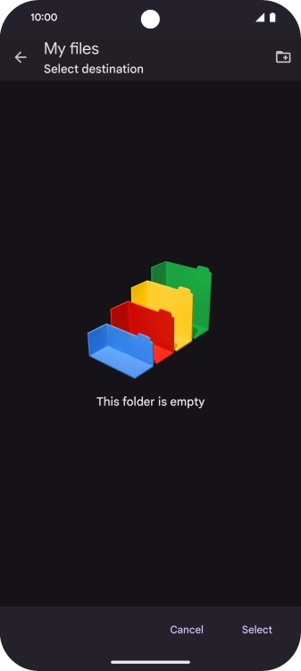 To create a new folder, press the new folder icon and follow the instructions on the screen to create a new folder. To create a new folder, press the new folder icon and follow the instructions on the screen to create a new folder.