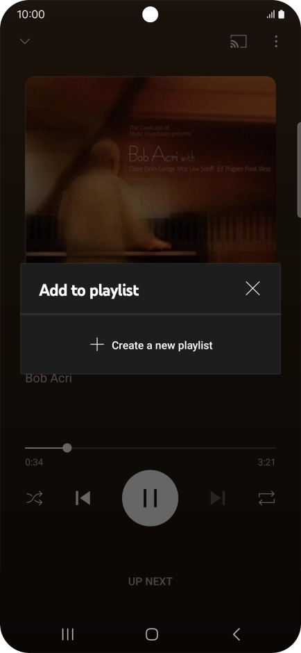 Press Create a new playlist. Press Create a new playlist.