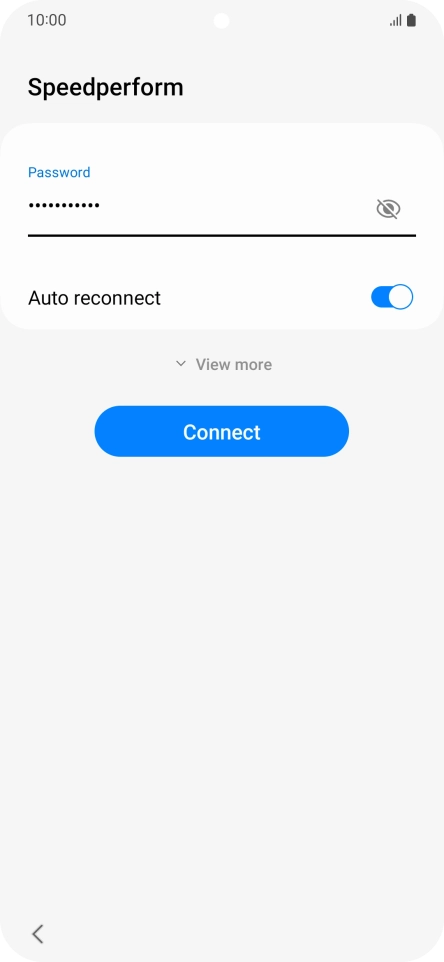 Key in the password for the Wi-Fi network and press Connect. Key in the password for the Wi-Fi network and press Connect.