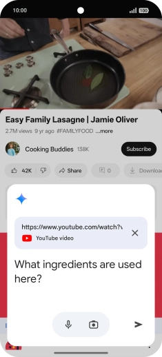 Follow the instructions on the screen to type or speak the required question for the video. Follow the instructions on the screen to type or speak the required question for the video.