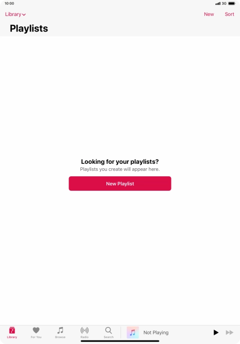 Press New Playlist. Press New Playlist.