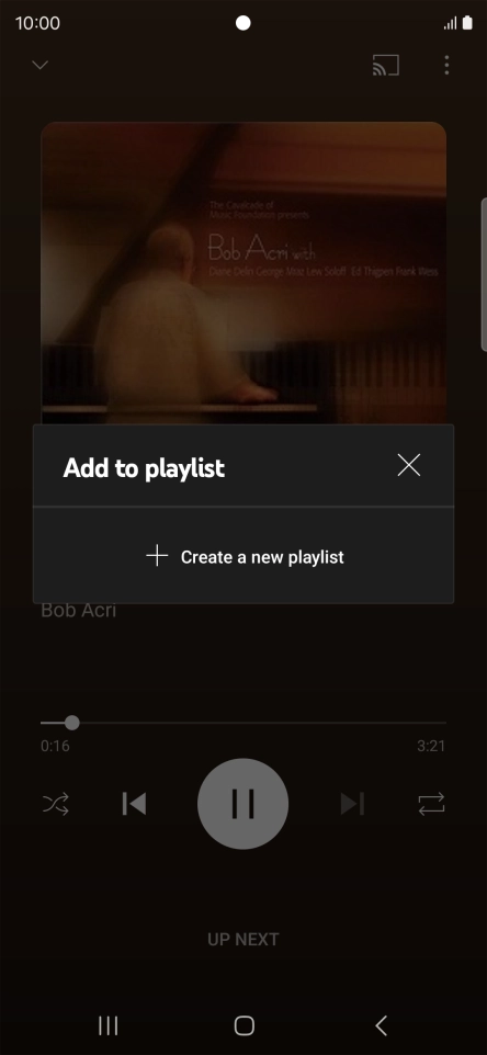 Press Create a new playlist. Press Create a new playlist.
