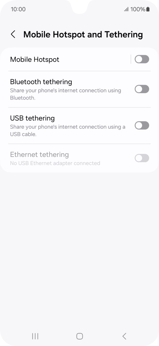 Press Mobile Hotspot. Press Mobile Hotspot.