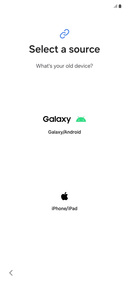 Press the required setting and follow the instructions on the screen to transfer the content from another phone. Press the required setting and follow the instructions on the screen to transfer the content from another phone.