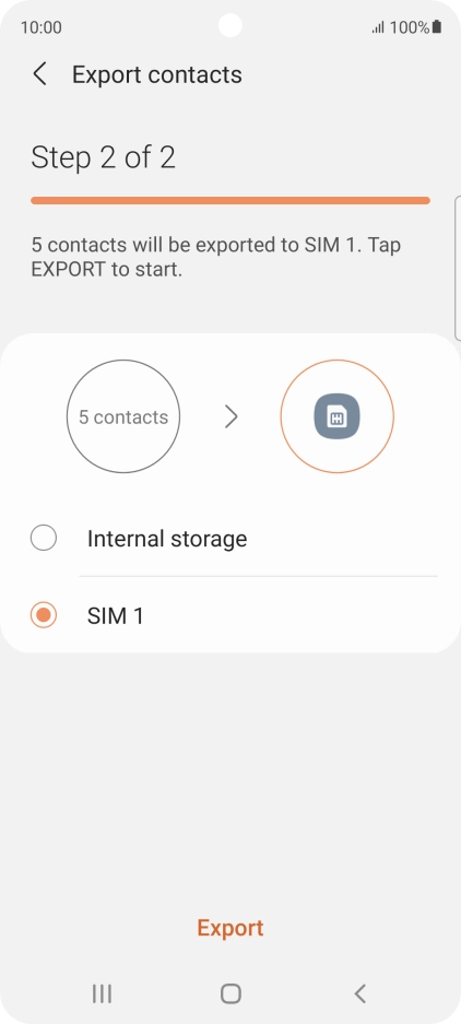 Press Export. Press Export.