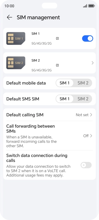 Press the required price plan. Press the required price plan.