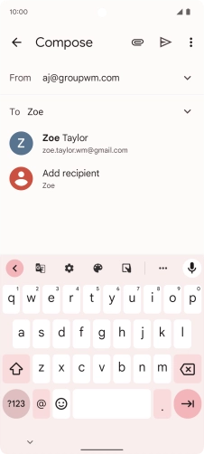 Press the required contact. Press the required contact.