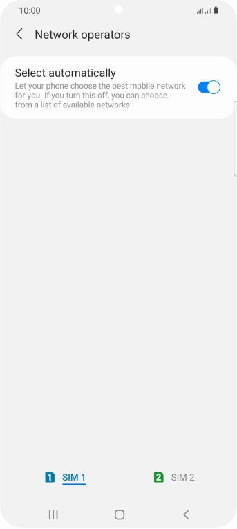 Press the required SIM. Press the required SIM.