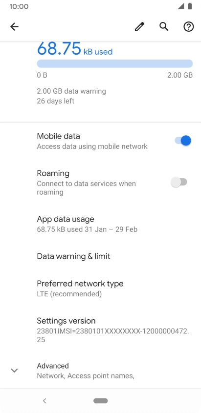 Press Advanced. Press Advanced.