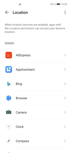 Press the required app. Press the required app.
