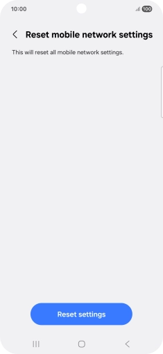 Press Reset settings. Press Reset settings.