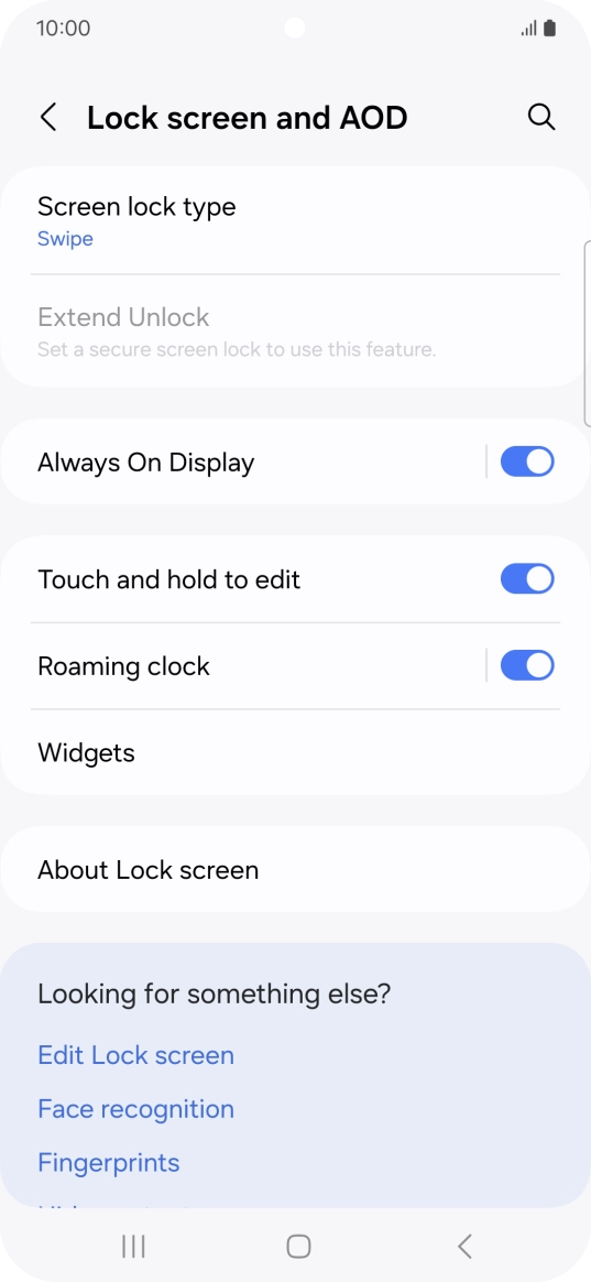 Press Screen lock type. Press Screen lock type.