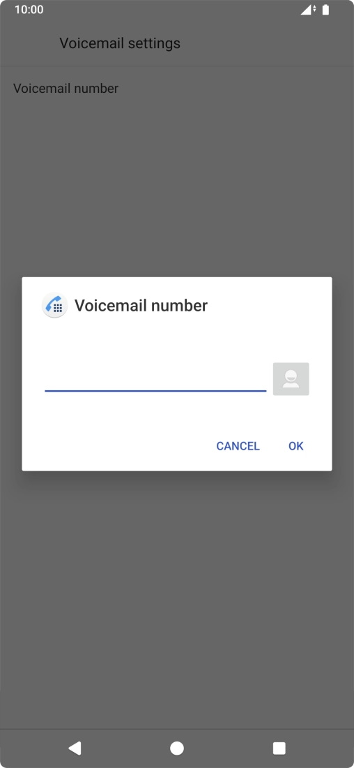 Key in +447953222222 and press OK. Key in +447953222222 and press OK.