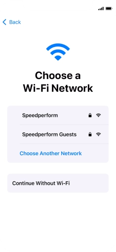 Press the required Wi-Fi network. Press the required Wi-Fi network.