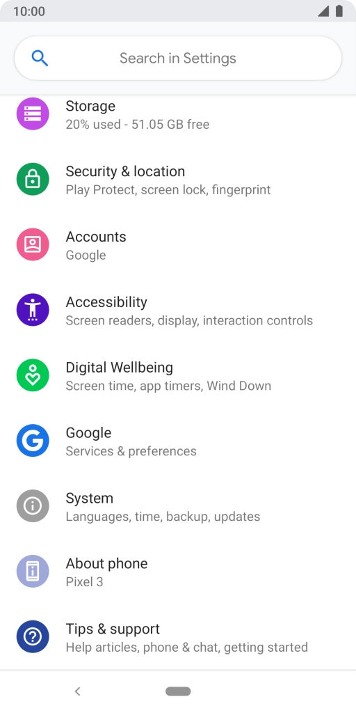 Press Security & location. Press Security & location.