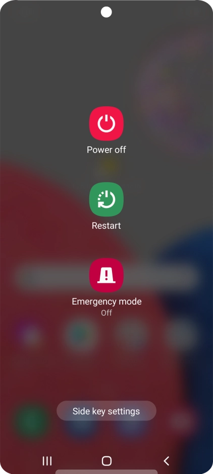 Press Power off. Press Power off.