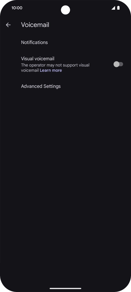 Press Advanced Settings. Press Advanced Settings.