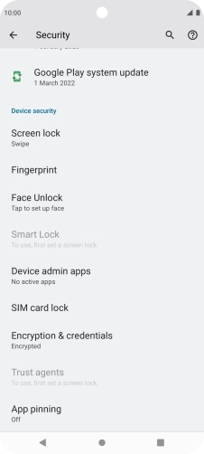 Press SIM card lock. Press SIM card lock.