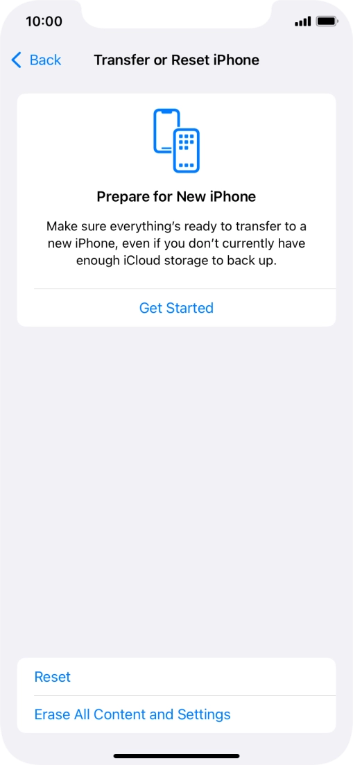 Press Reset. Press Reset.