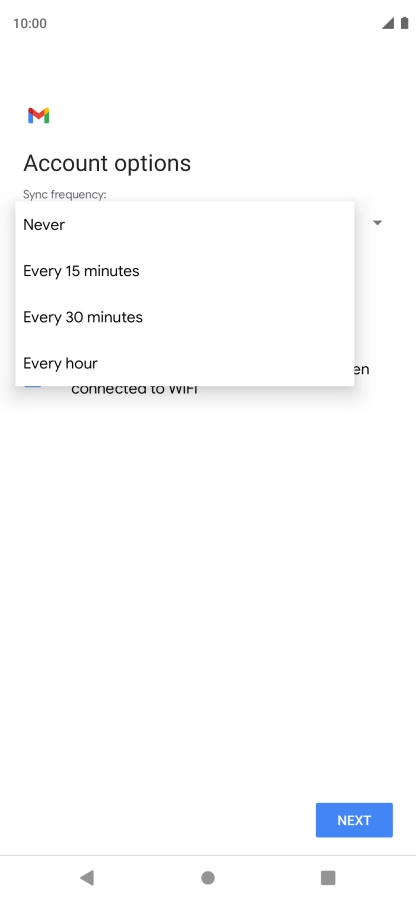 Press the required setting. Press the required setting.