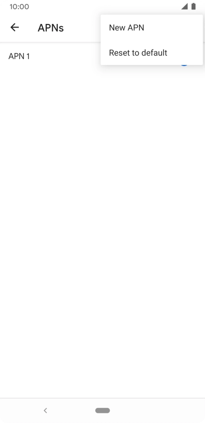Press New APN. Press New APN.
