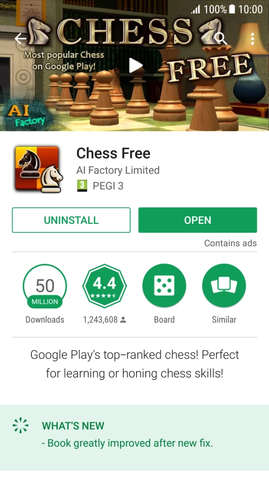 Press UNINSTALL. Press UNINSTALL.