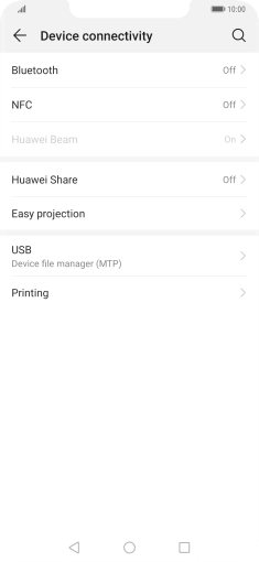 Press Bluetooth. Press Bluetooth.
