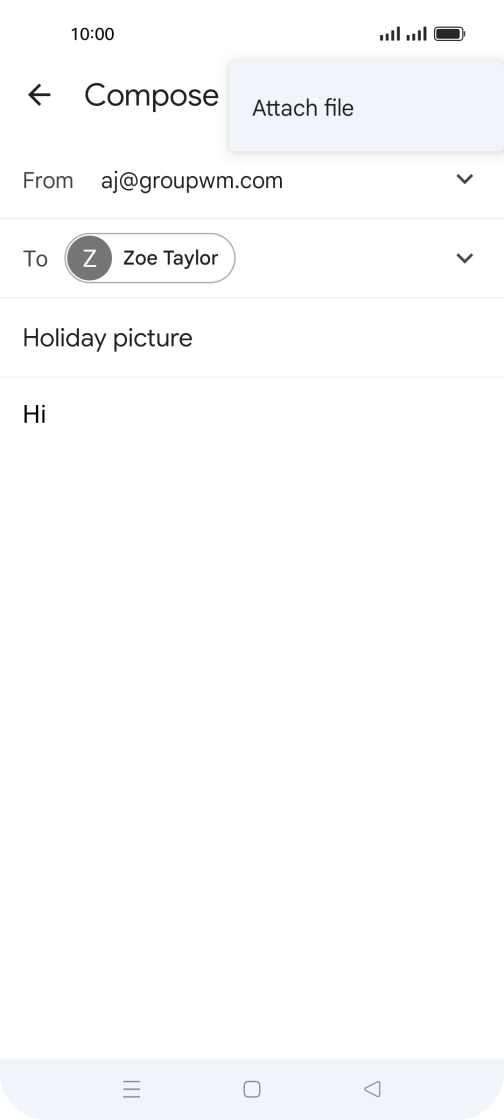 Press Attach file and go to the required folder. Press Attach file and go to the required folder.